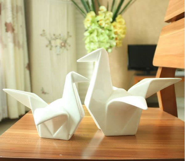 handmade brief Modern ceramic origami furnish and decorate Ceramics Home Decorations Abstract ceramic crafts Christmas Gifts