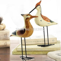 Crafts Wood Craft Wood Carving American Style Rural Thrallmar Log Bird Furnishing Articles Home The Craft free Shipping 2pcs/lot