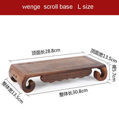 Line Scroll Base Wood Craft Home Accessories Aquarium Vase Seat Decoration Crafts Base Home Furnishing
