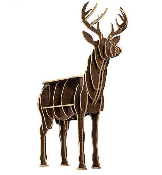 wood craft deer coffee table book shelves deer desk deer table wood furniture 141cm* 50cm*130cm