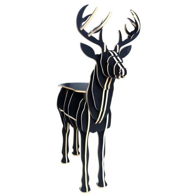wood craft deer coffee table book shelves deer desk deer table wood furniture 141cm* 50cm*130cm