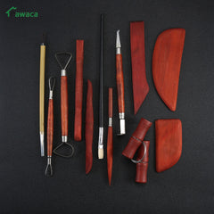 Pottery Tools Wood Handle Pottery Set Clay Sculpting Set Wax Carving Sculpt Smoothing Polymer Shapers Pottery Clay Ceramic Tools