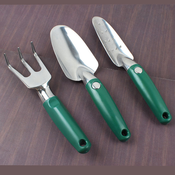 Gardening planting sets 3Pcs Garden Hand Tool Kit Plant Gardening Shovel Spade Rake Trowel Wood Handle Metal Head Gardener