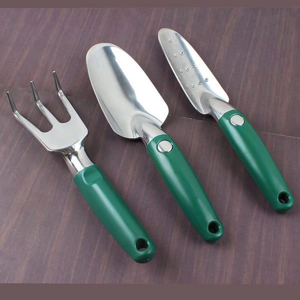 Gardening planting sets 3Pcs Garden Hand Tool Kit Plant Gardening Shovel Spade Rake Trowel Wood Handle Metal Head Gardener