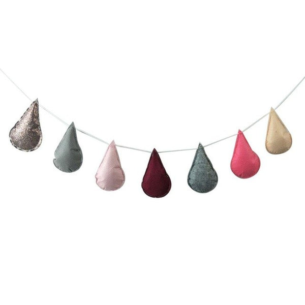 8 Water Drop Shaped Home Wall Decor Cute Hanging Pendant Decoration Cotton Ball For Kids Room Decor Bedroom Wall Decor Ornament