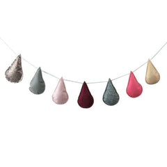 8 Water Drop Shaped Home Wall Decor Cute Hanging Pendant Decoration Cotton Ball For Kids Room Decor Bedroom Wall Decor Ornament