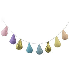 8 Water Drop Shaped Home Wall Decor Cute Hanging Pendant Decoration Cotton Ball For Kids Room Decor Bedroom Wall Decor Ornament