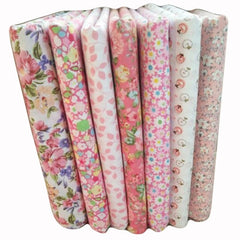 20x25cm Quilting Sewing Fabric for Patchwork 7pcs 2017 Fabric Gray Flower Strip DIY Bundle  for Needlework Cotton Fabric
