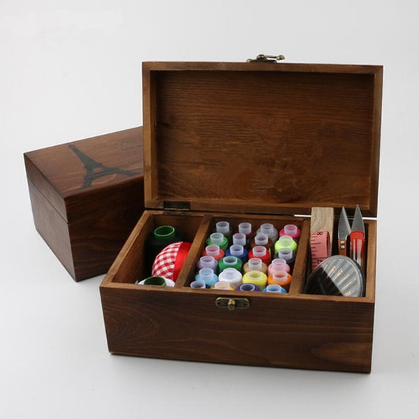 2018 NEW Wood sewing box / sewing kit  / wooden sewing / wooden Storage Box/sewing box Exquisite gift