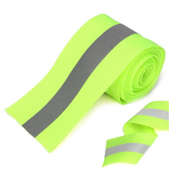 New Hot Silver Reflective Tape Safty Strip Sew on Lime Synth Fabric 3 Meters Apparel Sewing Fabric Supplies Accessories