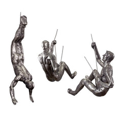 Aqumotic Art Wall Decor Climbing Wall Decor Resin Hanging Wall Climbing Wall Mount Figure Bar Decoration Pendant Man Climbing