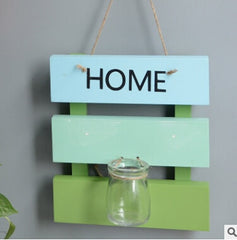 Garden Wall Decor Cylinder Wall Hanging Glass Vase Plants Flowers Hydroponic Bottle Fish Tank Home Wall Decor ZAKKA Vase