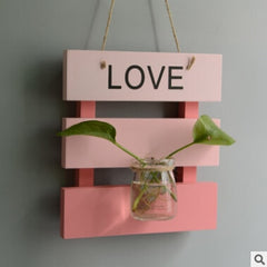 Garden Wall Decor Cylinder Wall Hanging Glass Vase Plants Flowers Hydroponic Bottle Fish Tank Home Wall Decor ZAKKA Vase