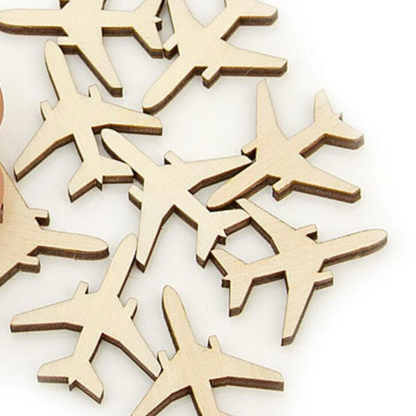 Plane Wood Craft Shapes Ornament Art Projects Craft Decoration Gift