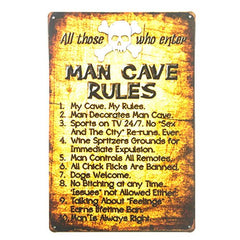 DL-Warning Genius at work art wall decor painting Tin Sign Wall Decor Retro Metal Art Poster