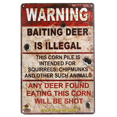 DL-Warning Genius at work art wall decor painting Tin Sign Wall Decor Retro Metal Art Poster