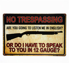 DL-Warning Genius at work art wall decor painting Tin Sign Wall Decor Retro Metal Art Poster