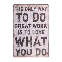 DL-Warning Genius at work art wall decor painting Tin Sign Wall Decor Retro Metal Art Poster