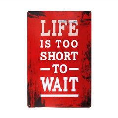 DL-Warning Genius at work art wall decor painting Tin Sign Wall Decor Retro Metal Art Poster