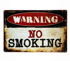 DL-Warning Genius at work art wall decor painting Tin Sign Wall Decor Retro Metal Art Poster