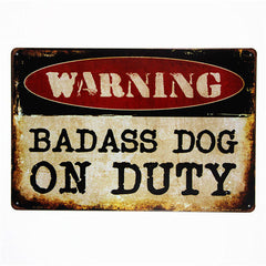 DL-Warning Genius at work art wall decor painting Tin Sign Wall Decor Retro Metal Art Poster