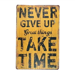 DL-Warning Genius at work art wall decor painting Tin Sign Wall Decor Retro Metal Art Poster
