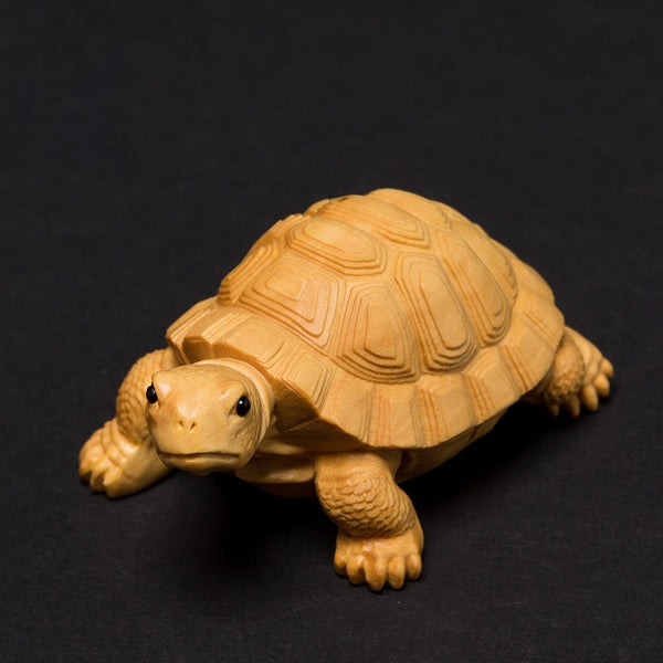 Wood Lucky Money Sea Turtle statue carving tortoise sculpture anilmals statues for decoration Wood craft figurine miniature