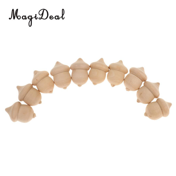 20pcs Novelty Waldorf Acorns DIY Unfinished Wood Craft Wedding Decoration