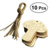 10pcs Unfinished Wooden Embellishments Wood Craft Hanging Decor Embellishments