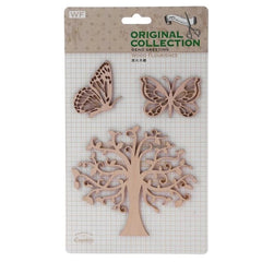 Hollowed Wood Carving Ornaments Natural Fresh DIY Wall Decoration for Party Wedding Decoration Wood Craft