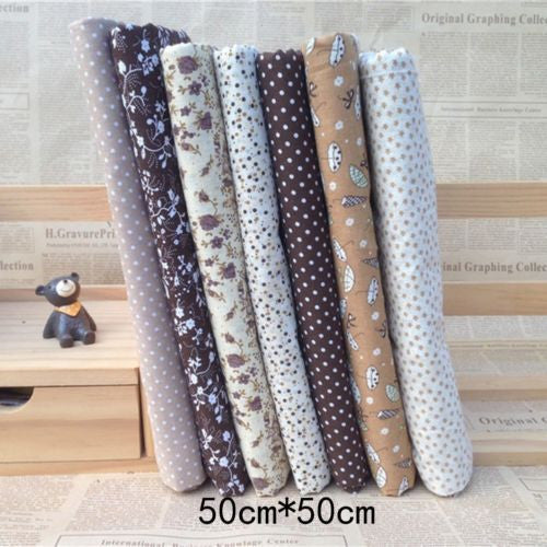 7 Pcs Cotton Sewing Fabric Floral Fabric Cloth for DIY Crafts Sewing Quilting Fabric DIY Handmade Patchwork Fabric