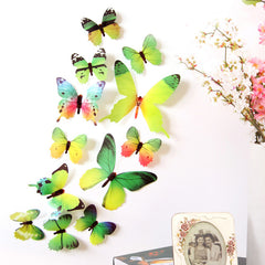 12pcs Decal Wall Stickers Home Decorations 3D Butterfly Rainbow wall decor wall sticker Funny Animals Decor
