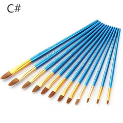 9 Pcs Body Painting Paint Brushes Painting Face Body Paint Nylon Hair Brush Set