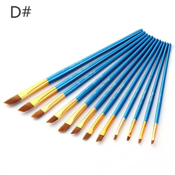 9 Pcs Body Painting Paint Brushes Painting Face Body Paint Nylon Hair Brush Set