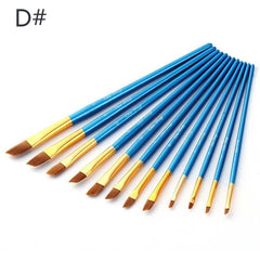 9 Pcs Body Painting Paint Brushes Painting Face Body Paint Nylon Hair Brush Set