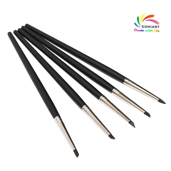 5Pcs Polymer Clay Tools Carving Craft Brush Pottery Tools Clay Sculpture Nail Art Tools Pottery Ceramics Tool Color Shapers