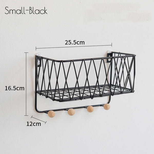 Nordic Style Room Wall Decor Scandinavian Metal Wall Shelf Nordic Wall Decor Shelf Kids Room Decor Organizer Storage Holders