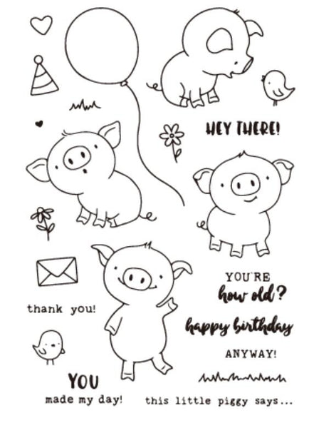 pig Clear Stamps  Scrapbook Paper Craft Clear stamp scrapbooking X0321