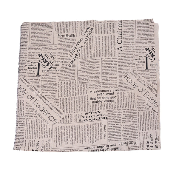 Hoomall 1PC 97x50cm Vintage Newspaper Pattern Natural Linen Cotton Fabric Quilting Patchwork DIY Sewing Fabric Cloth