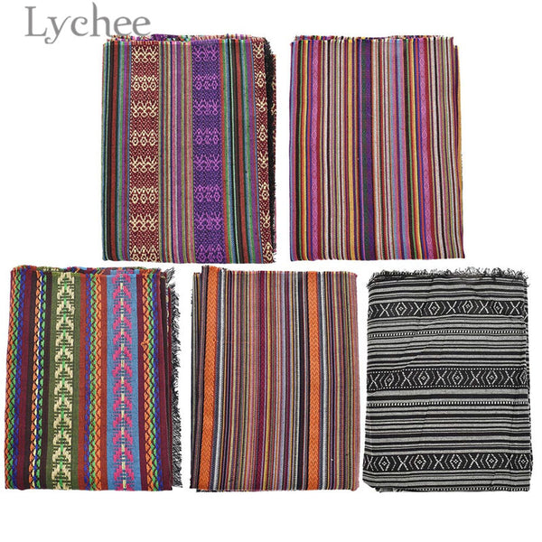 Lychee African Style Floral Cotton Linen Fabric Vintage Printed Flower Sewing Fabric DIY Sewing Textile Materials