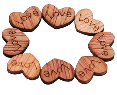 100pcs/ Wooden Love Heart Shapes Laser Blank Embellishments Craft Card Decor Scrapbooking Craft Cards Wood Craft Decoration