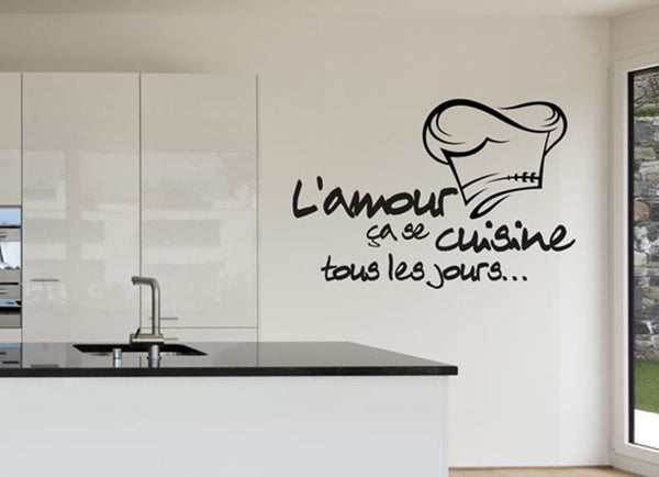 2019 Cuisine Sticker Vinyl Decal Kitchen Tile Chef Wall Decor Wall Stickers DIY Art Wall Decor Stickers Home Decor Living Room