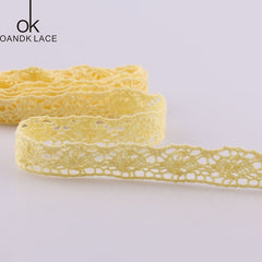 5 yads  Apparel Sewing Fabric  DIY   Trim Cotton Crocheted Lace Fabric Wedding Decration Handmade Accessories Craft