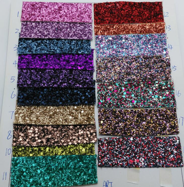 90x134cm Synthetic Leather Chunky Glitter Fabric Glitter PU Leather Fabric Sewing Fabric Fabric for  DIY Fabirc  P384