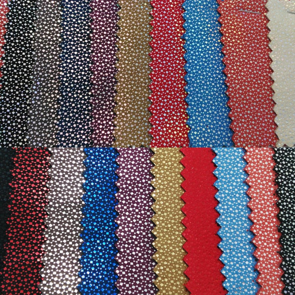 90x134cm Synthetic Leather Faux Leather Fabric Laser Silver dots PU Leather Fabric Sewing  Fabric for  DIY  P128