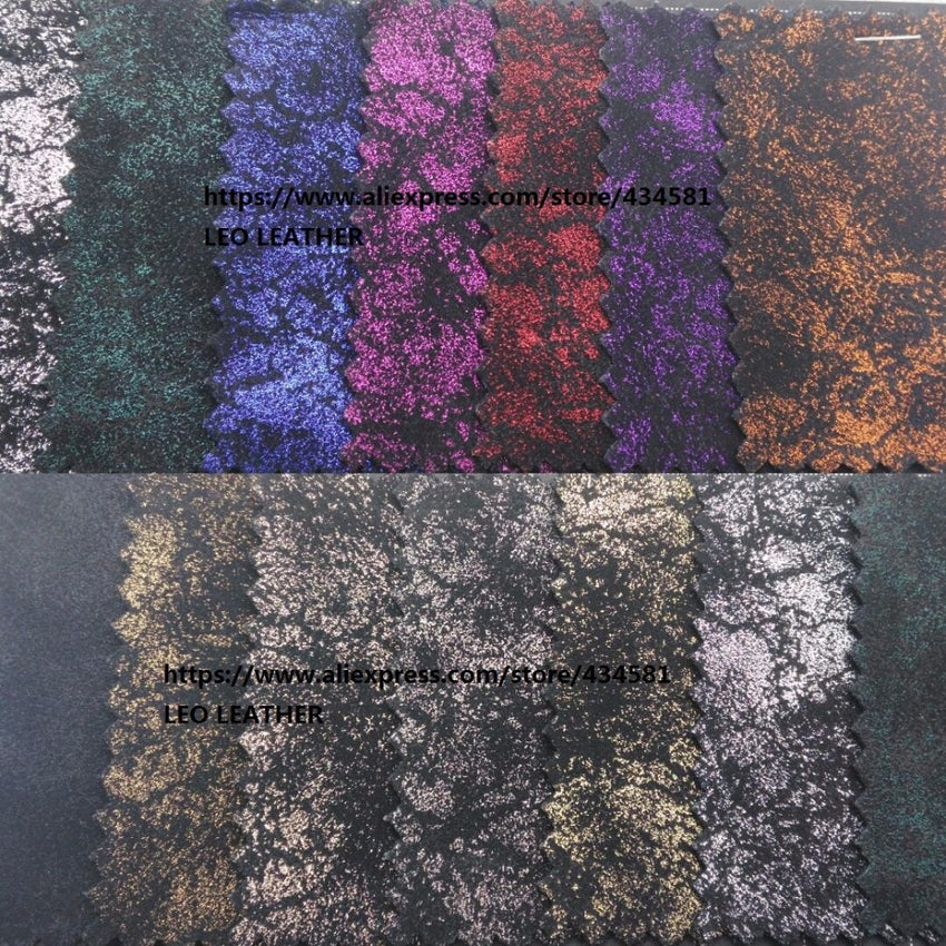 Metallic Synthetic Leather Faux Leather Fabric  PU Leather Fabric Sewing Fabric Fabric for  DIY Fabirc  P1050