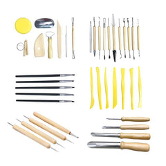 40pcs Clay Sculpting Kit Pottery Carving Tools Set Ceramics Modeling Clay Tools Pottery Ceramic Accessaries E5M1