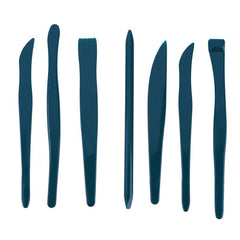 7pcs/Set Plastic Art Craft Clay Pottery Tools Sculpture Carver Pottery Ceramic Pottery Ceramics Craft Carving Tool E5M1
