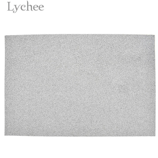 Lychee 21x30cm A4 Glitter Felt Fabric Colorful Felt Material DIY Sewing Fabric for Toys Bags Crafts