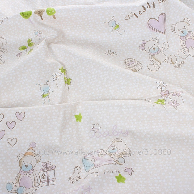 Cartoon bear fabric 95% Cotton Fabric for Baby Quilts Cushion cloth Pillows Sewing Fabric Telas Patchwork Tissus